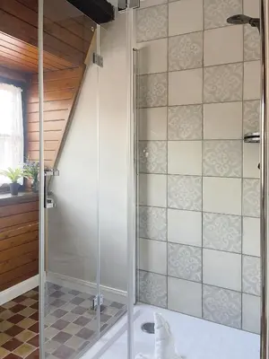 Ein Badezimmer in der Unterkunft Ferienhaus Schuhhof