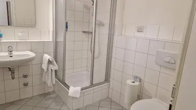 Ein Badezimmer in der Unterkunft Kloster Drübeck