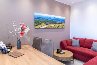 Ein Sitzbereich in der Unterkunft Richter Altstadtappartements