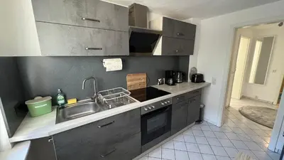 Küche/Küchenzeile in der Unterkunft Ferienwohnung Bad Harzburg Grubenweg 34