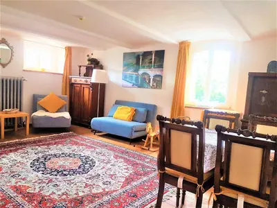 Ein Sitzbereich in der Unterkunft Deluxe Appartement (70m2) bis 6 Personen im Oberharz Antik Villa im Harz