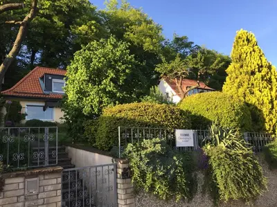Ein Garten an der Unterkunft Goethestraße Ferienhaus