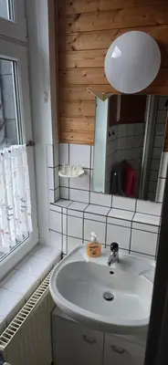 Ein Badezimmer in der Unterkunft Haus Bodetal