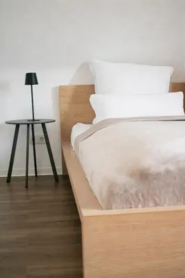 Ein Bett oder Betten in einem Zimmer der Unterkunft Ferienwohnung am Bollrich