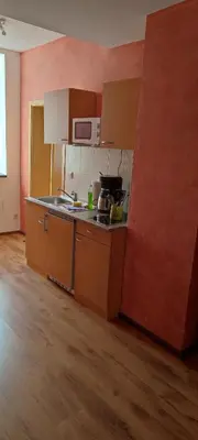 Küche/Küchenzeile in der Unterkunft FeWo Am Tummelplatz