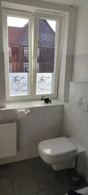 Ein Badezimmer in der Unterkunft FeWo Am Tummelplatz