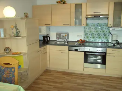 Küche/Küchenzeile in der Unterkunft Harzburger Ferienwohnung