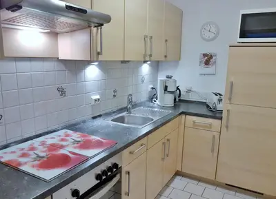 Küche/Küchenzeile in der Unterkunft Harzburger Ferienwohnung