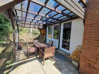 Ein Garten an der Unterkunft Platell Ferienhäuser Harz Wieda
