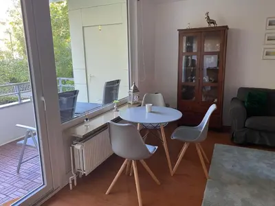 Ein Sitzbereich in der Unterkunft Luchsury Appartment