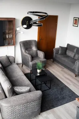 Ein Sitzbereich in der Unterkunft Penthouse Brockenblick 381