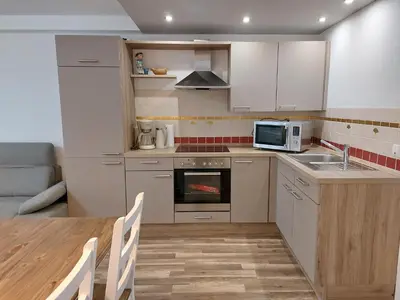 Küche/Küchenzeile in der Unterkunft Ferienwohnung Weitblick 1