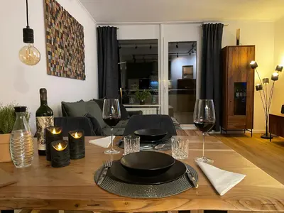 Ein Sitzbereich in der Unterkunft Apartment Beletage Bad Harzburg