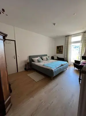 Ein Bett oder Betten in einem Zimmer der Unterkunft Ganze Pension Cecilie für Gruppenreisen