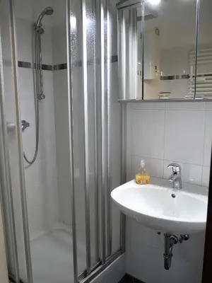 Ein Badezimmer in der Unterkunft Gemütliche Ferienwohnung am Nationalpark Harz mit Parkplatz am Haus