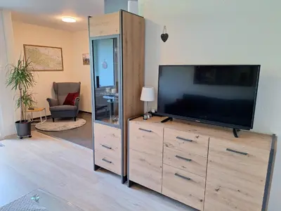 TV/Unterhaltungsangebot in der Unterkunft Gemütliche Ferienwohnung am Nationalpark Harz mit Parkplatz am Haus