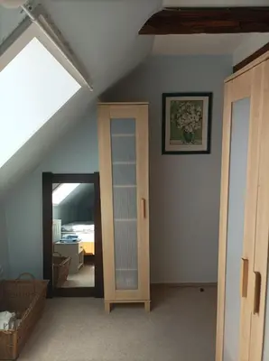 Ein Bett oder Betten in einem Zimmer der Unterkunft Abendrot