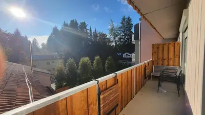 Ein Balkon oder eine Terrasse in der Unterkunft Ferienwohnung Berglodge 11 Hahnenklee Bockswiese