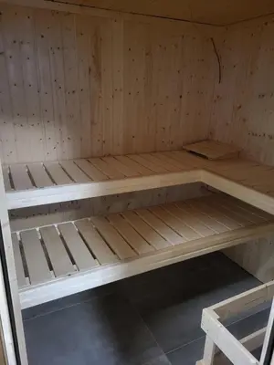 Ein Etagenbett oder Etagenbetten in einem Zimmer der Unterkunft Ferienwohnung Kröger II