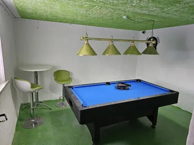 Ein Billardtisch in der Unterkunft Haus Peter Wohnung 4