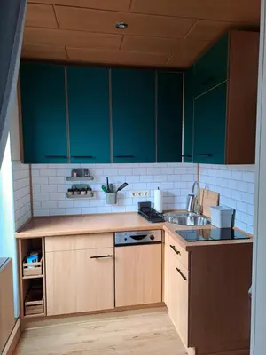 Küche/Küchenzeile in der Unterkunft Klein, aber fein