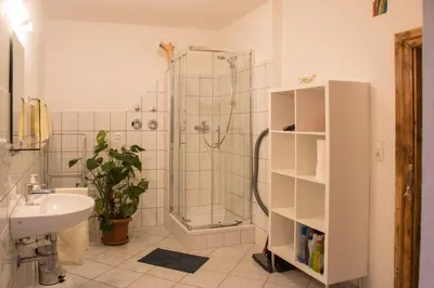 Ein Badezimmer in der Unterkunft Ferienwohnung in der Altstadt von Goslar