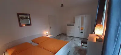 Ein Bett oder Betten in einem Zimmer der Unterkunft Ferienwohnung in der Altstadt von Goslar