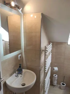 Ein Badezimmer in der Unterkunft Gästehaus Harzklause 6