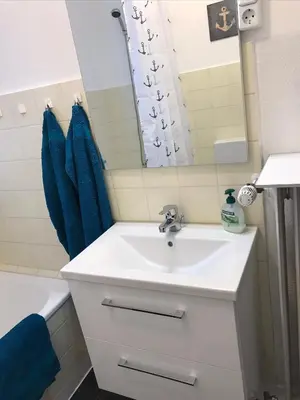 Ein Badezimmer in der Unterkunft Harzkind