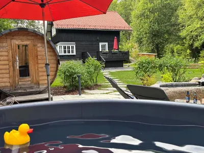 Ein Garten an der Unterkunft Harzer Wiesenbaude