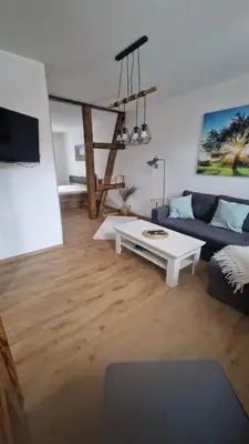 Ein Sitzbereich in der Unterkunft Gemütliche Ferienwohnung in Elbingerode/Harz