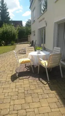 Das Gebäude in dem sich die Ferienwohnung befindet