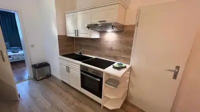 Küche/Küchenzeile in der Unterkunft Ferienwohnung Wetzig W2 - Breite Straße 104 Wernigerode