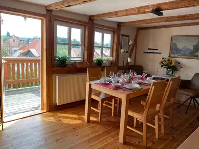 Grundriss der Unterkunft Mittelalterdomizil mit Balkon und Parkplätzen
