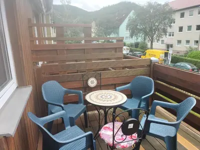 Ein allgemeiner Bergblick oder ein Berglick von der Ferienwohnung aus