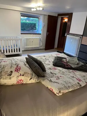 Ein Sitzbereich in der Unterkunft Ferienhaus International 2