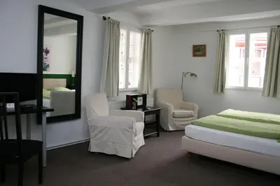 Ein Bett oder Betten in einem Zimmer der Unterkunft Pension-Ristorante Ventura ehemals Reinhards Pension