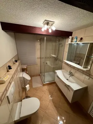Ein Badezimmer in der Unterkunft Ferienhaus an der “Ilse”