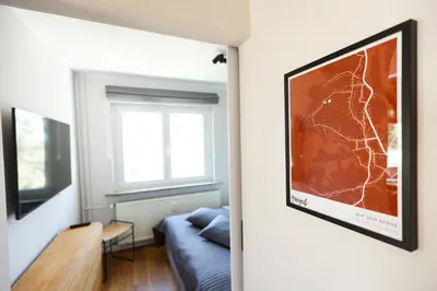 Ein Sitzbereich in der Unterkunft Apartment Alm View, im Oberharz
