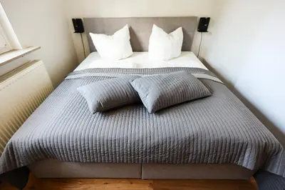 Ein Bett oder Betten in einem Zimmer der Unterkunft Apartment Alm View, im Oberharz