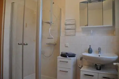 Ein Badezimmer in der Unterkunft Ferienwohnung Wanderfreund