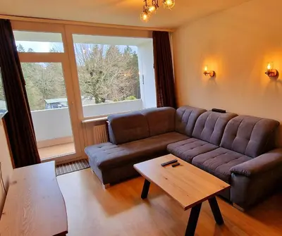 Ein Sitzbereich in der Unterkunft Ferienwohnung Müter - Appartement 110
