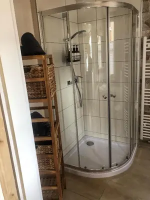 Ein Badezimmer in der Unterkunft Ferienwohnung im Konvent