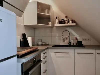 Küche/Küchenzeile in der Unterkunft Ökoloft am Schlossberg von Quedlinburg