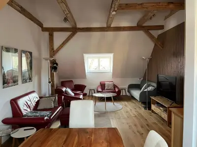 TV/Unterhaltungsangebot in der Unterkunft Ökoloft am Schlossberg von Quedlinburg