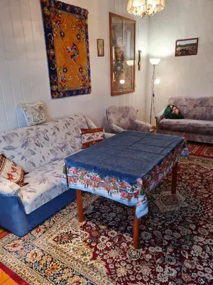 Ein Sitzbereich in der Unterkunft Ferienwohnung am Tiergarten