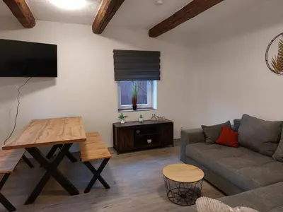TV/Unterhaltungsangebot in der Unterkunft FeWo Gartenblick