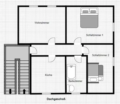 Grundriss der Unterkunft Schöne Aussicht Wieda