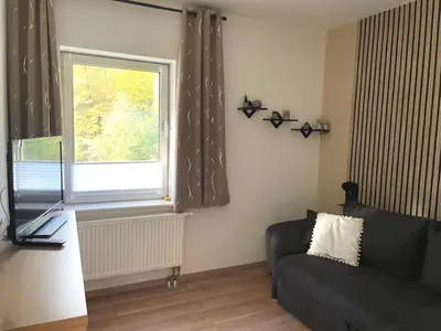 Ein Sitzbereich in der Unterkunft Ferienwohnung Carpe Diem