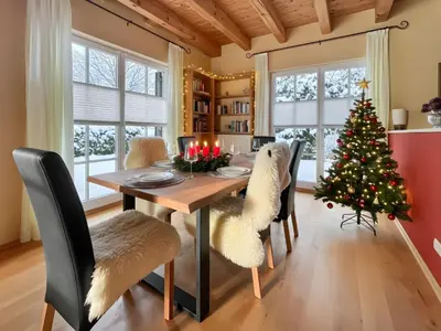 Ein Sitzbereich in der Unterkunft Kupferschmiede - Weber Grill - Feuerkorb - Terrasse - Indoorschaukel - Ideal für Familien